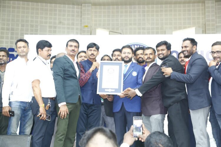 JR International Taekwondo Academy and Vision Martial Arts Academy, with 1,212 Athletes Set Guinness World Record at Gachibowli Stadium